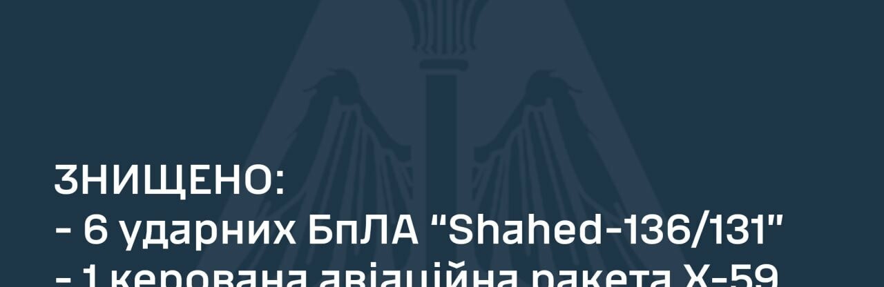 Вночі українські захисники збили 7 повітряних цілей