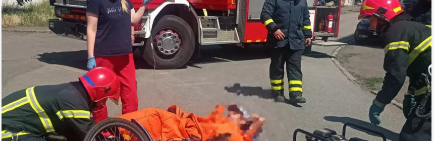 У Кривому Розі надзвичайники надали допомогу чоловікові, який травмувався внаслідок падіння з велосипеду