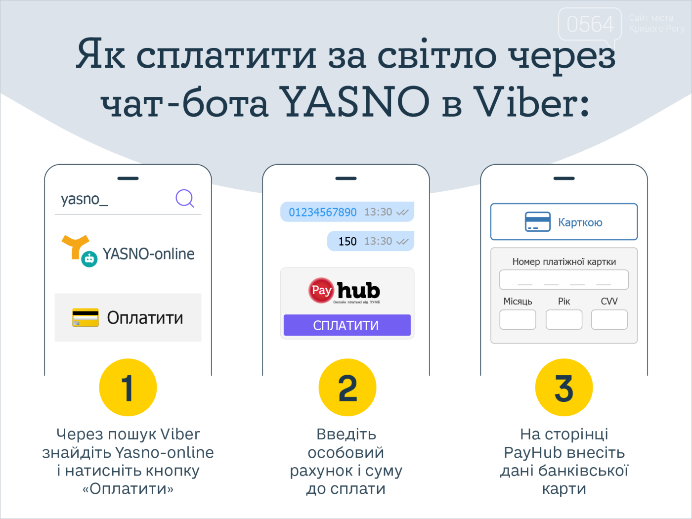 Viber-бот YASNO теперь помогает оплатить свет без комиссии, фото-2 Viber-бот YASNO теперь помогает оплатить свет без комиссии, фото-2
