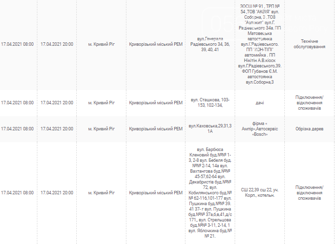 Субботний график плановых отключений электричества, - АДРЕСА, фото-2