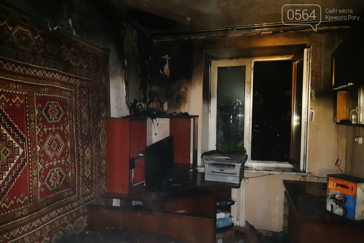 В Кривом Роге ночью горела квартира, - ФОТО, фото-1