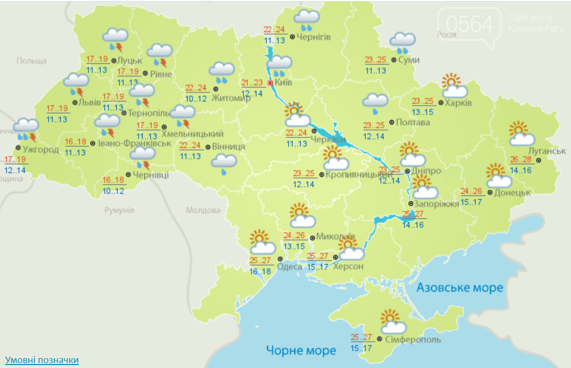 Погода в Кривом Роге на 1 сентября: каким будет первый день осени, фото-1