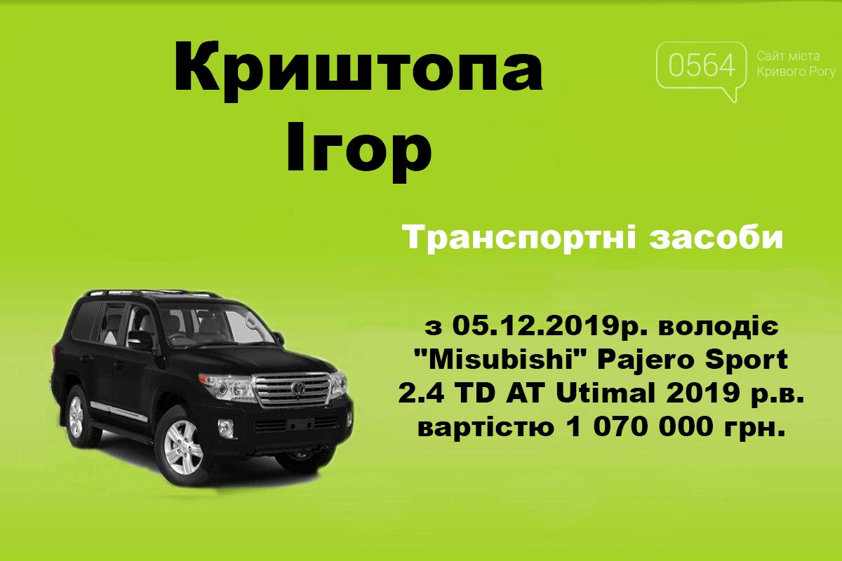 Який дохід за 2023 рік вказав у декларації гендиректор Криворізької міськлікарні №1 Ігор Криштопа , фото-2