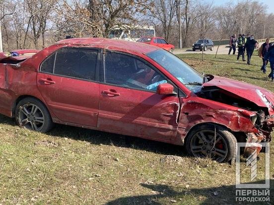 В Кривом Роге в результате ДТП Mitsubishi откинуло в дерево, - ФОТО