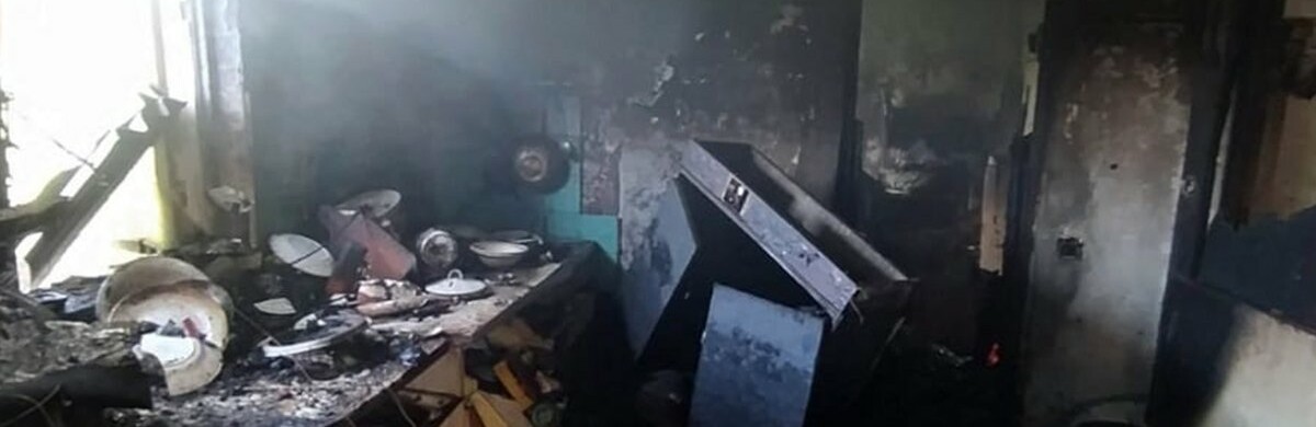 Во время пожара в Кривом Роге пострадала женщина, - ФОТО